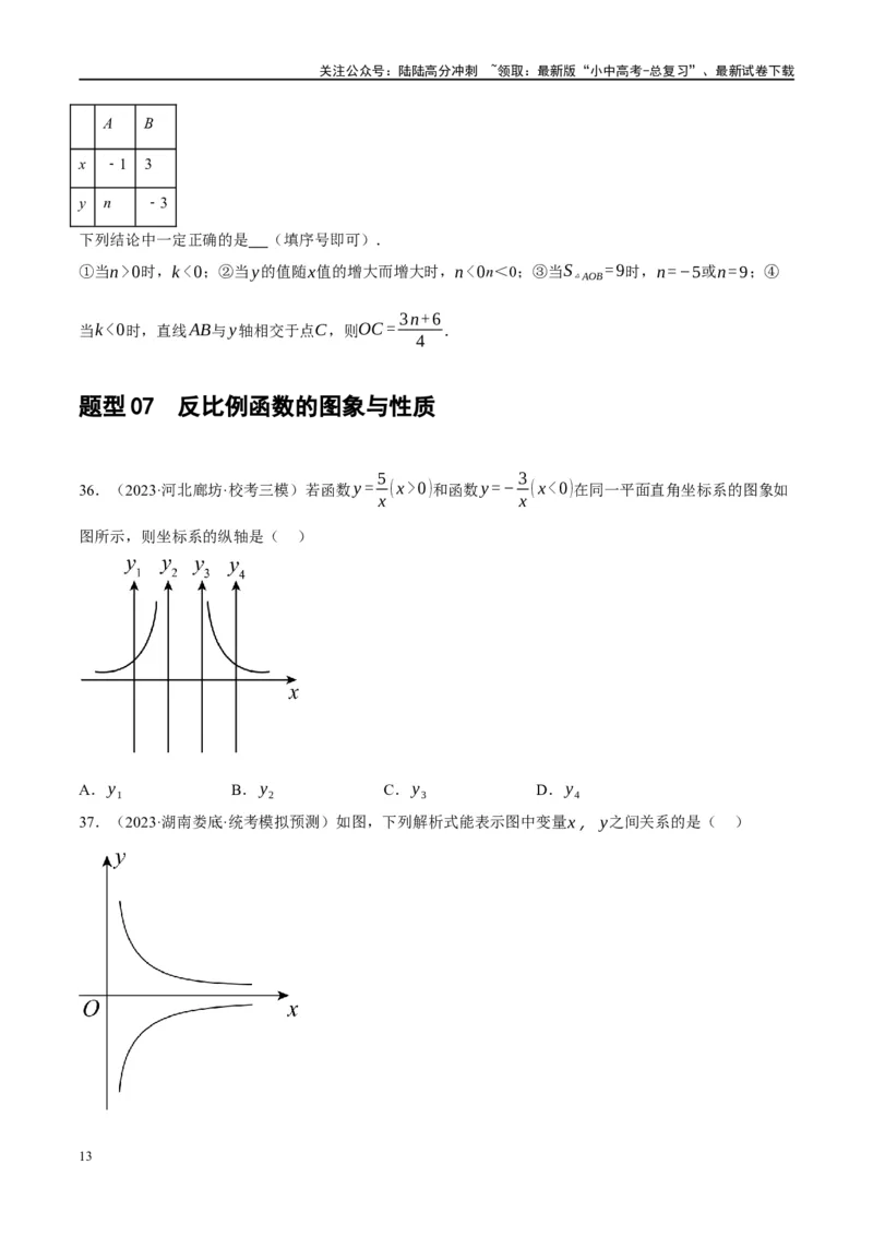 专题02函数及其性质（原卷版）_02中考总复习（2026版更新中）_02-数学-中考总复习_2024年中考复习资料_二轮复习资料_完2024年中考数学二轮复习课件+讲义+练习（全国通用）_练习