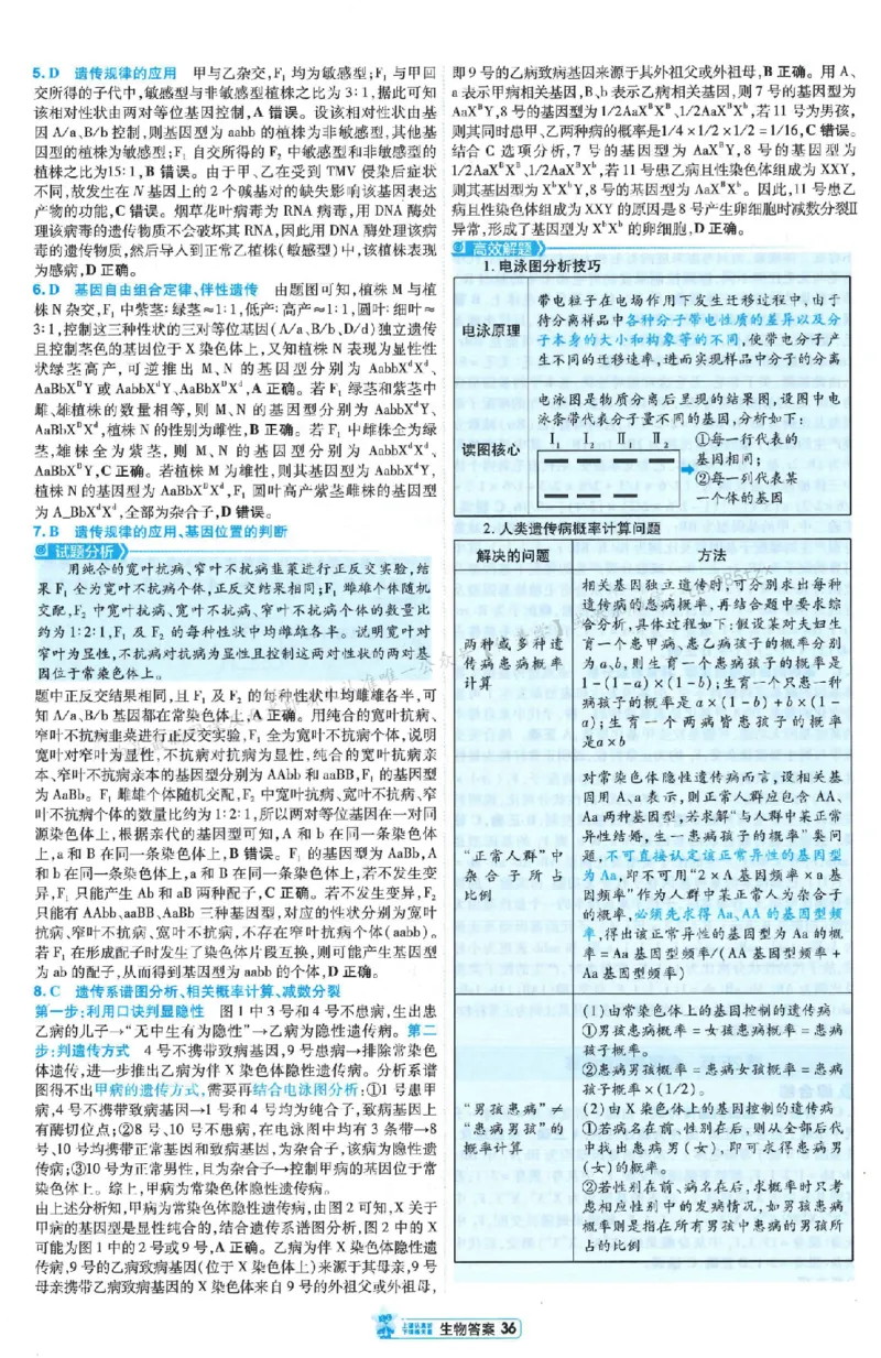 3答案解析册新高考&middot;生物_2026版天星教育《金考卷-小题狂练》新高考九科全套首发_2026版金考卷小题狂练生物（新高考单选）