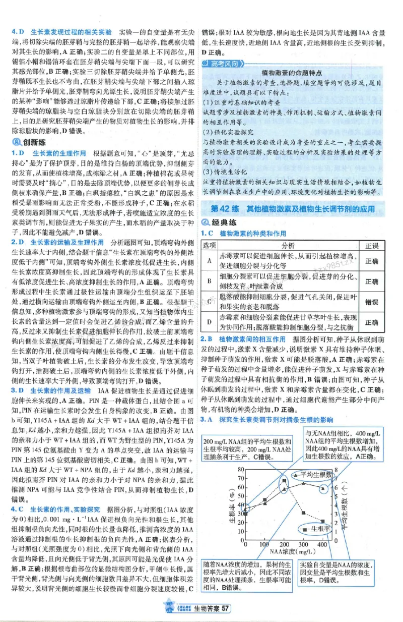 3答案解析册新高考&middot;生物_2026版天星教育《金考卷-小题狂练》新高考九科全套首发_2026版金考卷小题狂练生物（新高考单选）
