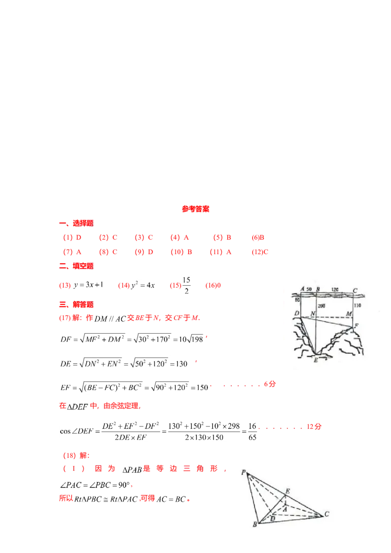2009年海南省高考文科数学试题及答案_全国卷+地方卷_2.数学_1.数学高考真题试卷_2008-2020年_地方卷_地方卷高考文科数学_海南文科数学08-19