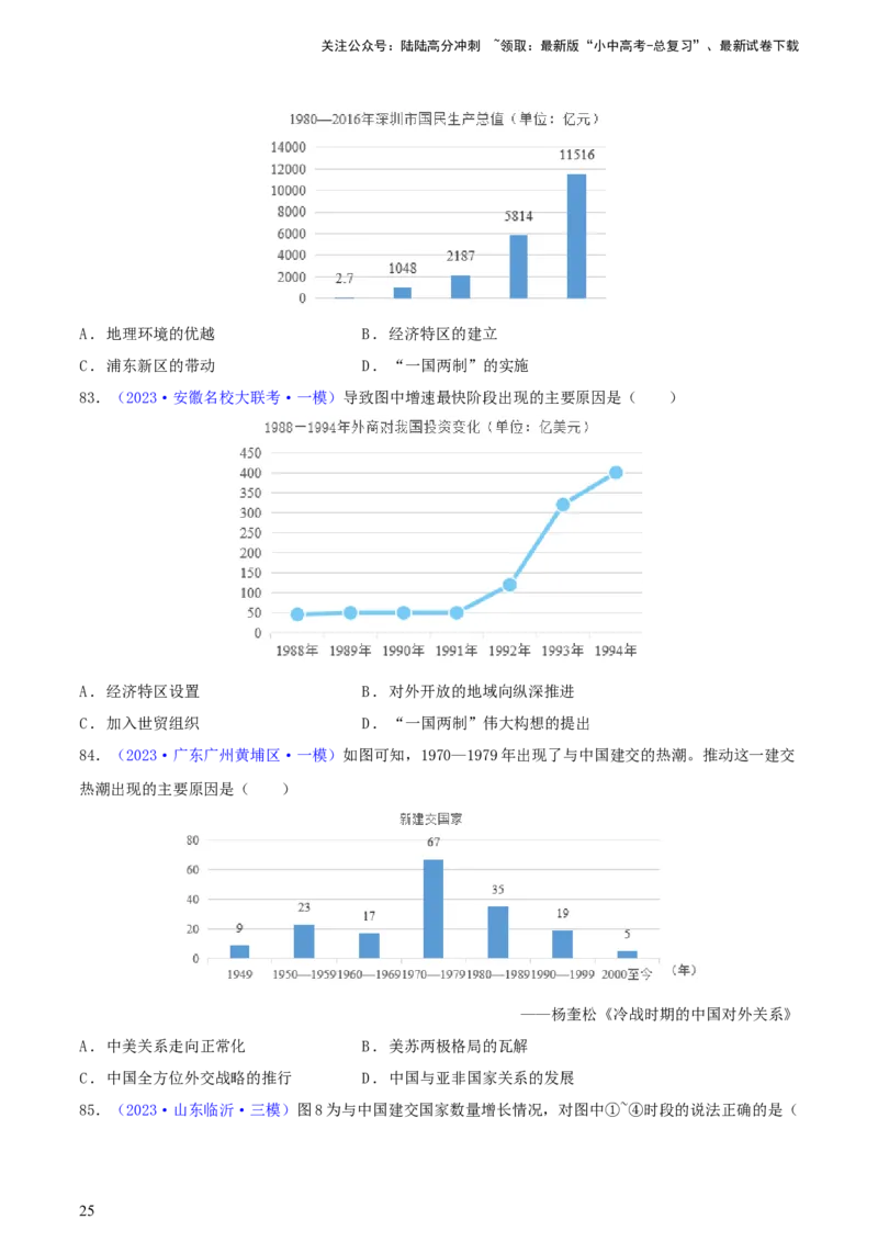 专题03数据表格类选择题（含答题技巧，题型专练100题）（原卷版）_02中考总复习（2026版更新中）_06-历史-中考总复习_2024年中考复习资料_二轮复习