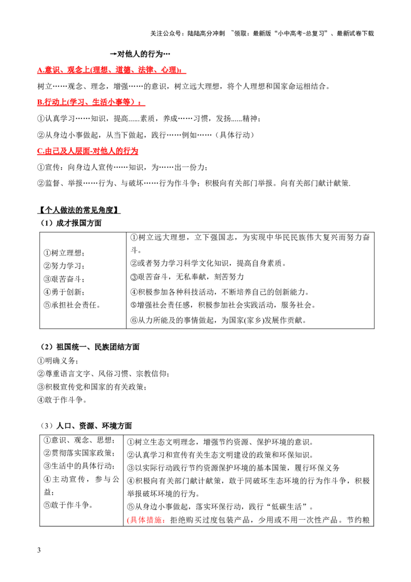 专题03主观题答题技巧总述（怎么办）（解析版）_02中考总复习（2026版更新中）_07-道法-中考总复习_2025中考复习资料_2025年中考道德与法治答题方法模板