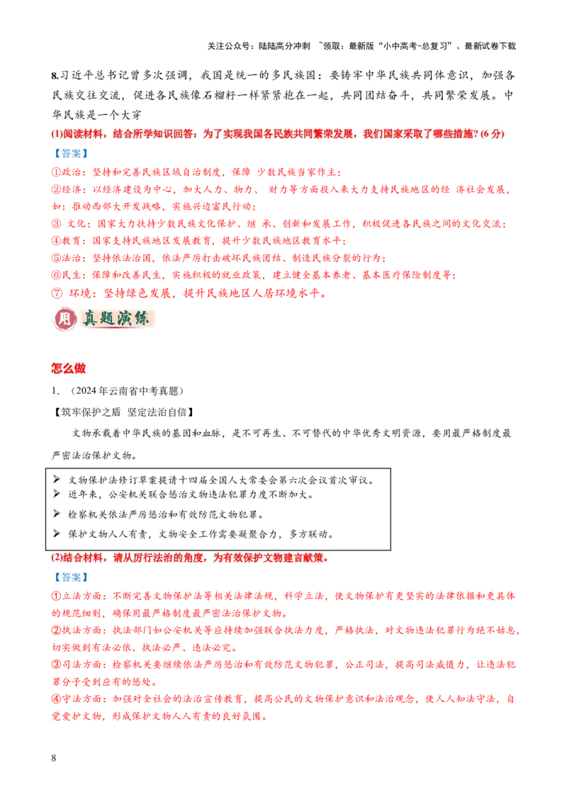专题03主观题答题技巧总述（怎么办）（解析版）_02中考总复习（2026版更新中）_07-道法-中考总复习_2025中考复习资料_2025年中考道德与法治答题方法模板