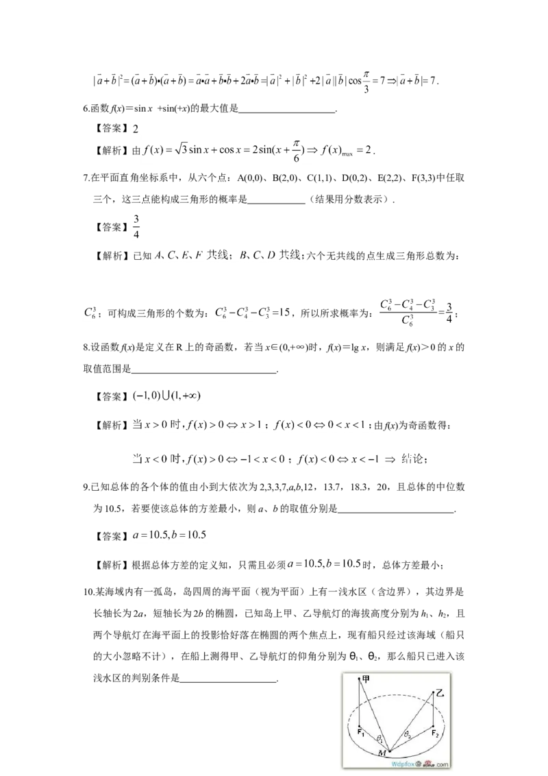 2008年上海高考数学真题（理科）试卷（word解析版）_全国卷+地方卷_2.数学_1.数学高考真题试卷_2008-2020年_地方卷_上海高考数学真题02-21