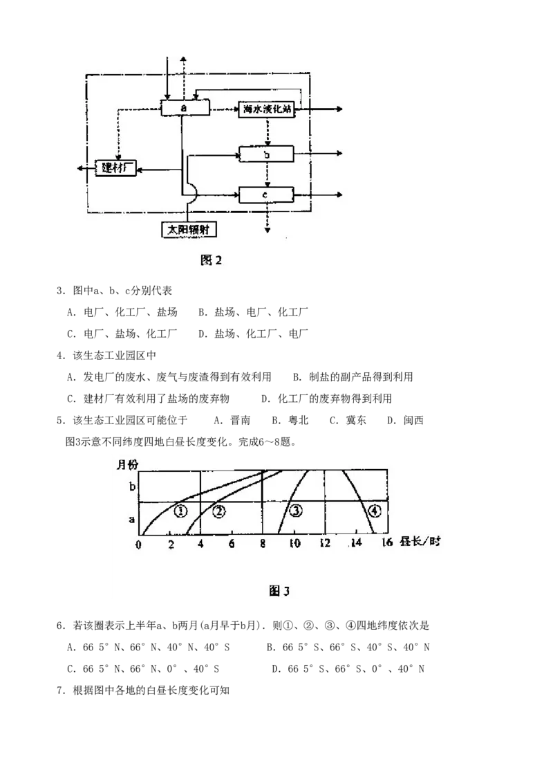 2008年全国高考贵州省文综地理试题及答案_全国卷+地方卷_8.地理_1.地理高考真题试卷_2008-2020年_地方卷_贵州高考地理08-20