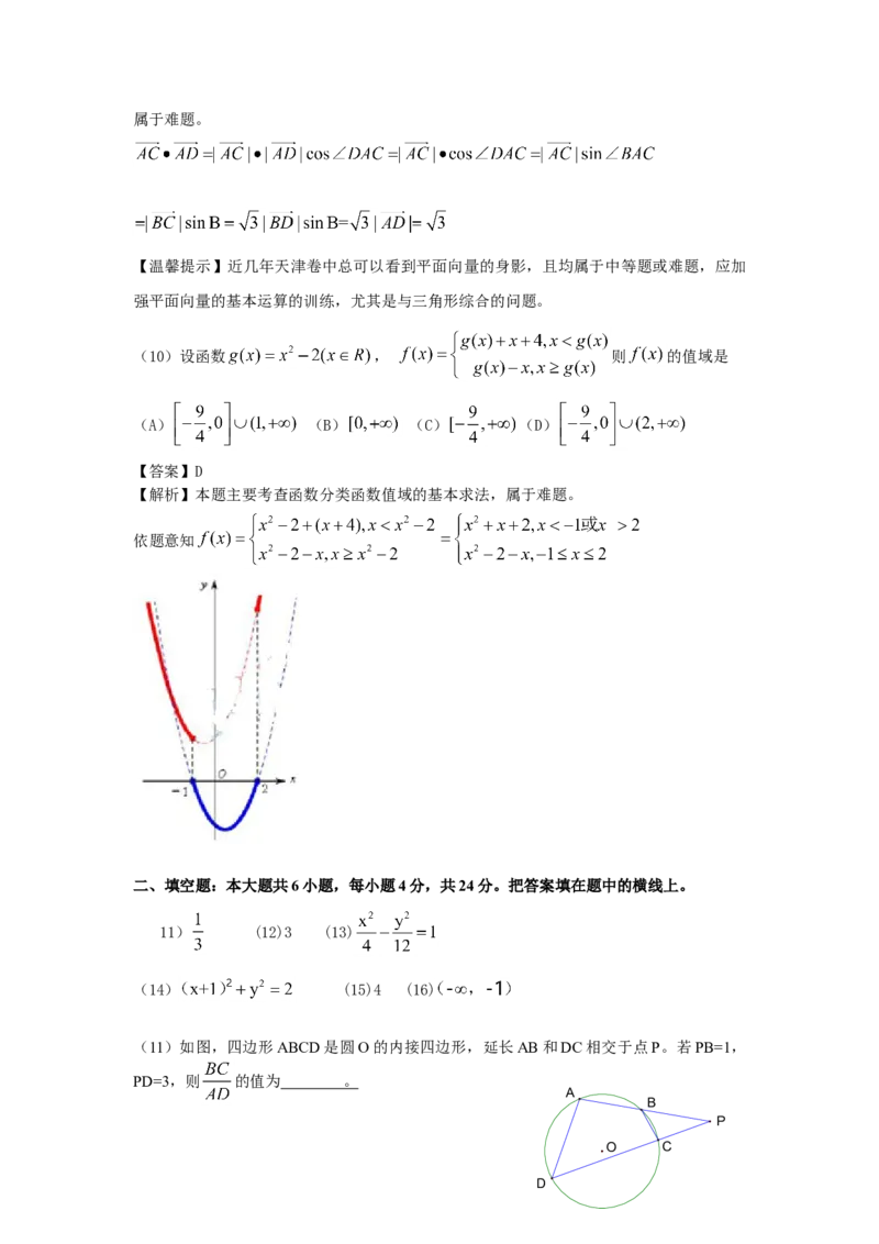 2010年天津高考文科数学试题及答案（Word版）_全国卷+地方卷_2.数学_1.数学高考真题试卷_2008-2020年_地方卷_地方卷高考文科数学_天津文科数学08-19