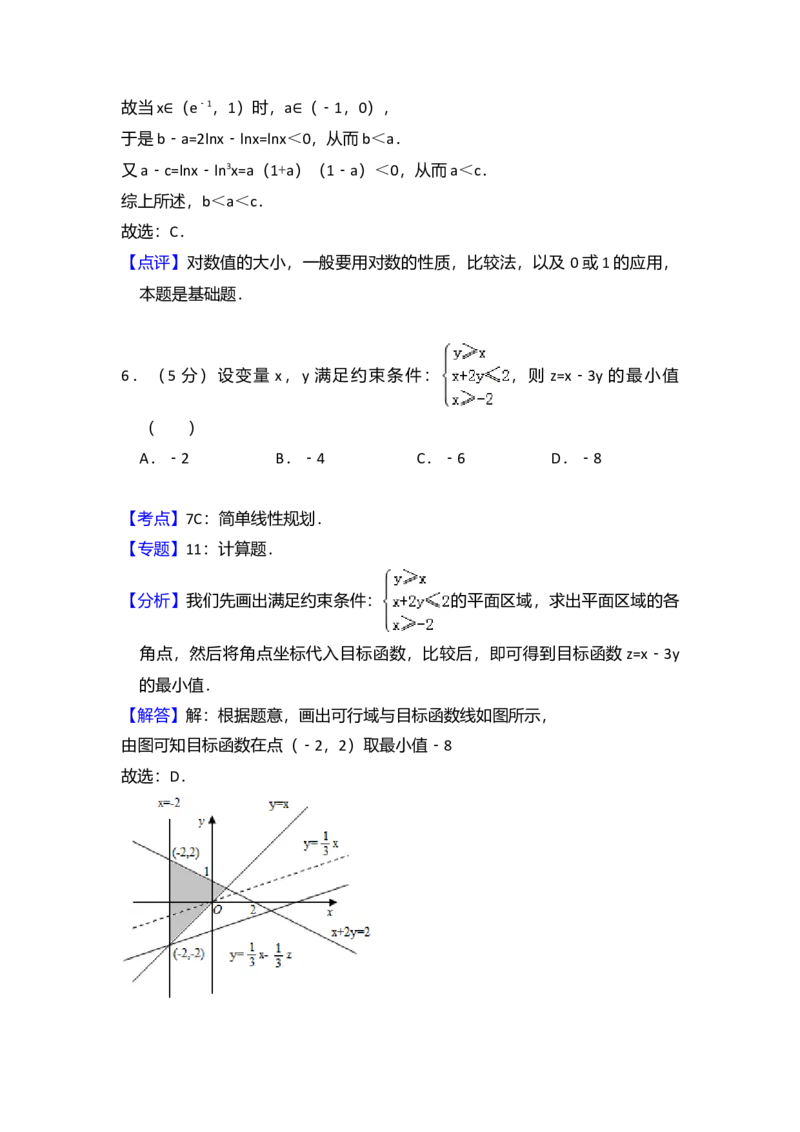 2008年全国统一高考数学试卷（文科）（全国卷Ⅱ）（解析版）_全国卷+地方卷_2.数学_1.数学高考真题试卷_2008-2020年_全国卷_全国2卷（2008-2022）_高考数学（文科）（新课标ⅱ）_A4word版