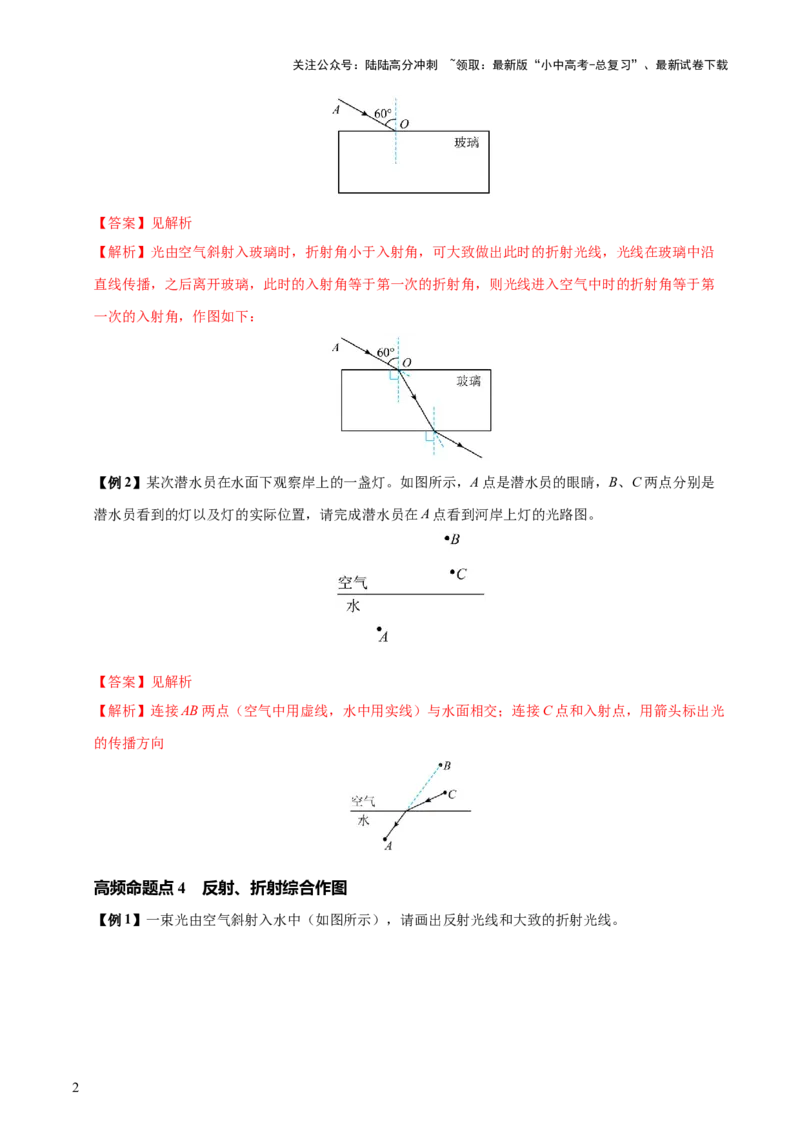 专题02光现象（5大模块知识清单+5个易混易错+3种方法技巧+典例真题精析）（解析版）_02中考总复习（2026版更新中）_04-物理-中考总复习_2025年中考复习资料_2025年中考物理一轮知识梳理