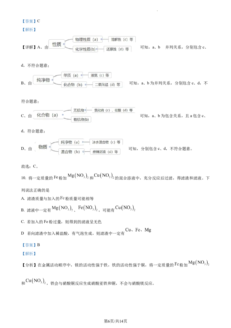 精品解析：2023年江苏省宿迁市中考化学真题_江苏省中考_01江苏省13市中考历年真题2008-2025新_、中考全套_江苏省中考历年真题_江苏省中考化学2008-2024