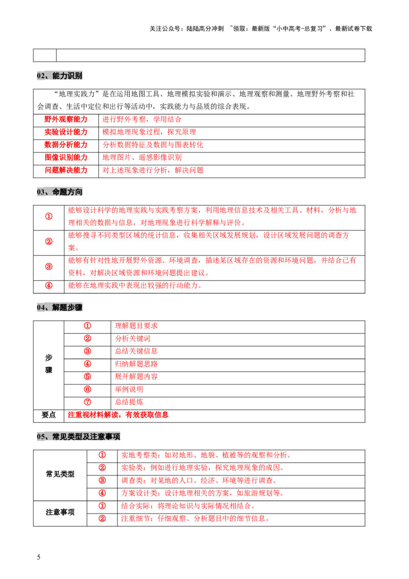 专题04地理实践与跨学科主题学习（讲练）（解析版）_02中考总复习（2026版更新中）_09-地理-中考总复习_2025中考地理复习资料_2025中考二轮课件ppt+讲义+练习地理_讲义+练习