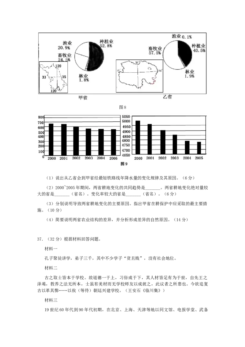 2005年河北高考文科综合真题及答案_全国卷+地方卷_9.政治_1.政治高考真题试卷_1990-2007年各地高考历年真题_2001-2007年各地高考历年文综真题_河北