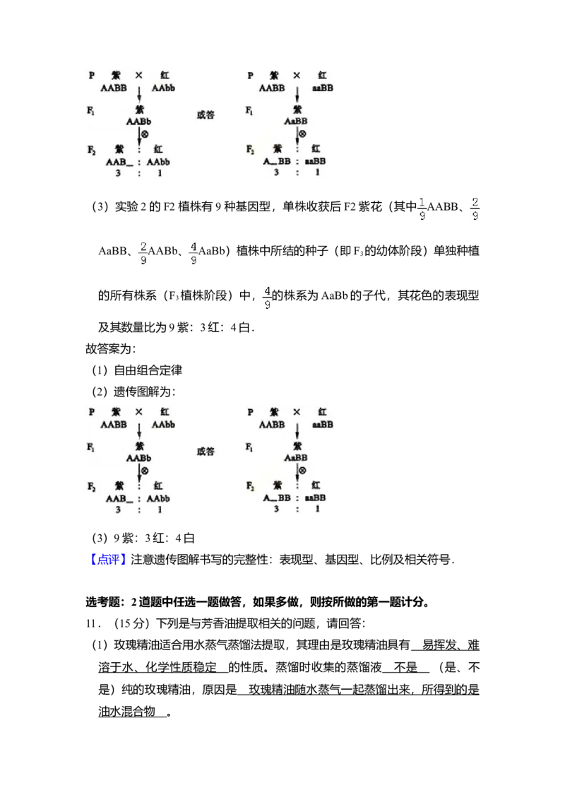 2010年全国统一高考生物真题（新课标）（解析版）_全国卷+地方卷_6.生物_1.生物高考真题试卷_2008-2020年_全国卷_全国统一高考生物（新课标ⅱ）08-21_A4word版