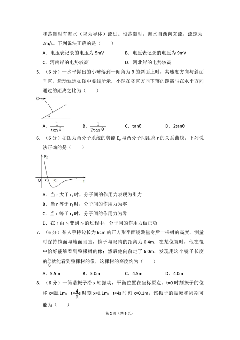 2010年全国统一高考物理试卷（全国卷Ⅰ）（原卷版）_全国卷+地方卷_4.物理_1.物理高考真题试卷_2008-2020年_全国卷物理_全国统一高考物理（新课标ⅰ）08-21_A4word版_PDF版（赠送）