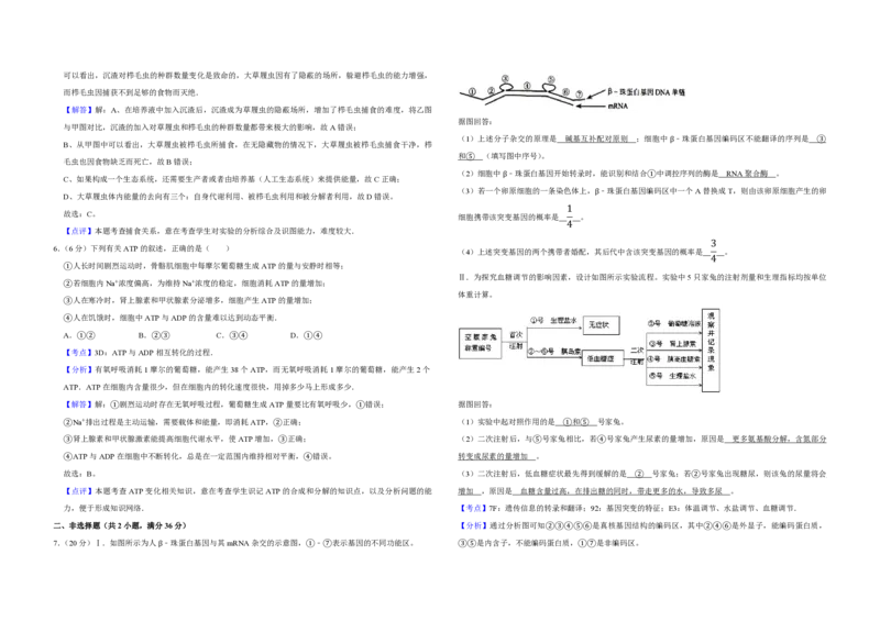 2008年天津市高考生物试卷解析版_全国卷+地方卷_6.生物_1.生物高考真题试卷_2008-2020年_地方卷_天津高考生物07-21_A3word版_PDF版（赠送）