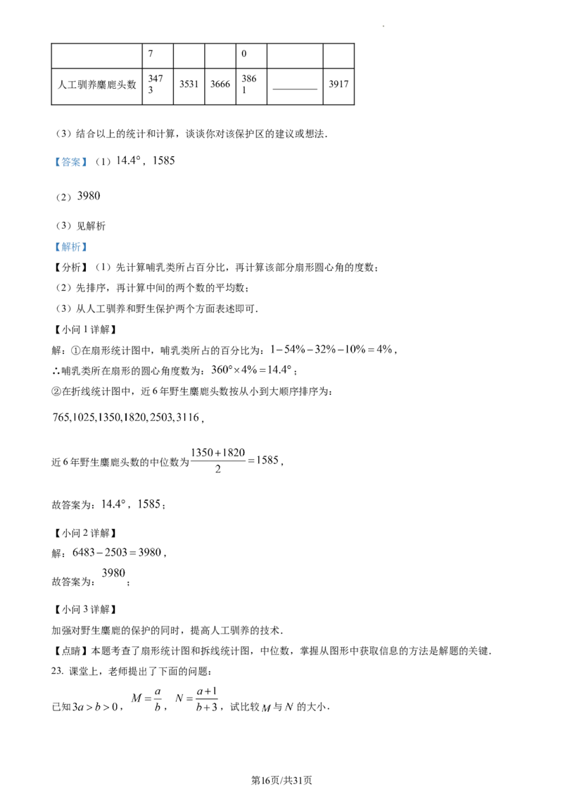 精品解析：2023年江苏省盐城市中考数学真题（解析版）_江苏省中考_01江苏省13市中考历年真题2008-2025新_、中考全套_江苏省中考历年真题_江苏省中考数学2008-2024