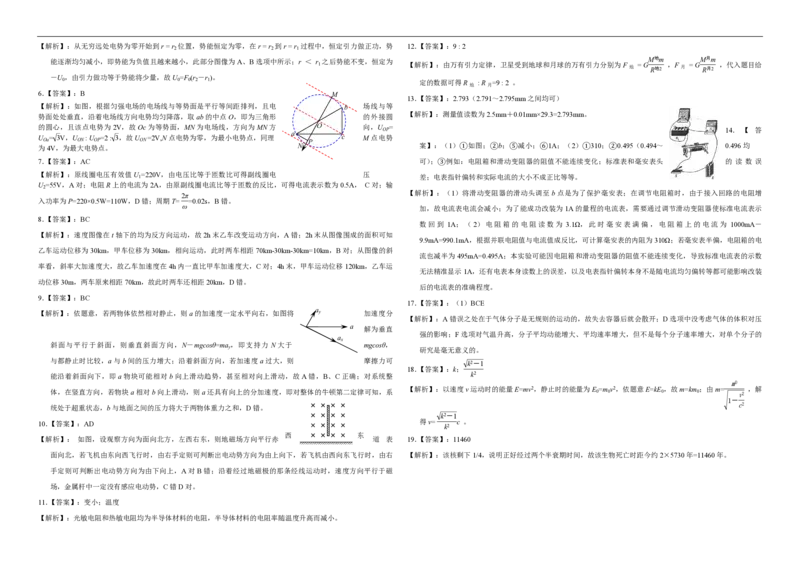 2008年海南高考物理试题及答案_全国卷+地方卷_4.物理_1.物理高考真题试卷_2008-2020年_地方卷_海南高考物理08-20_A3word版_PDF版（赠送）