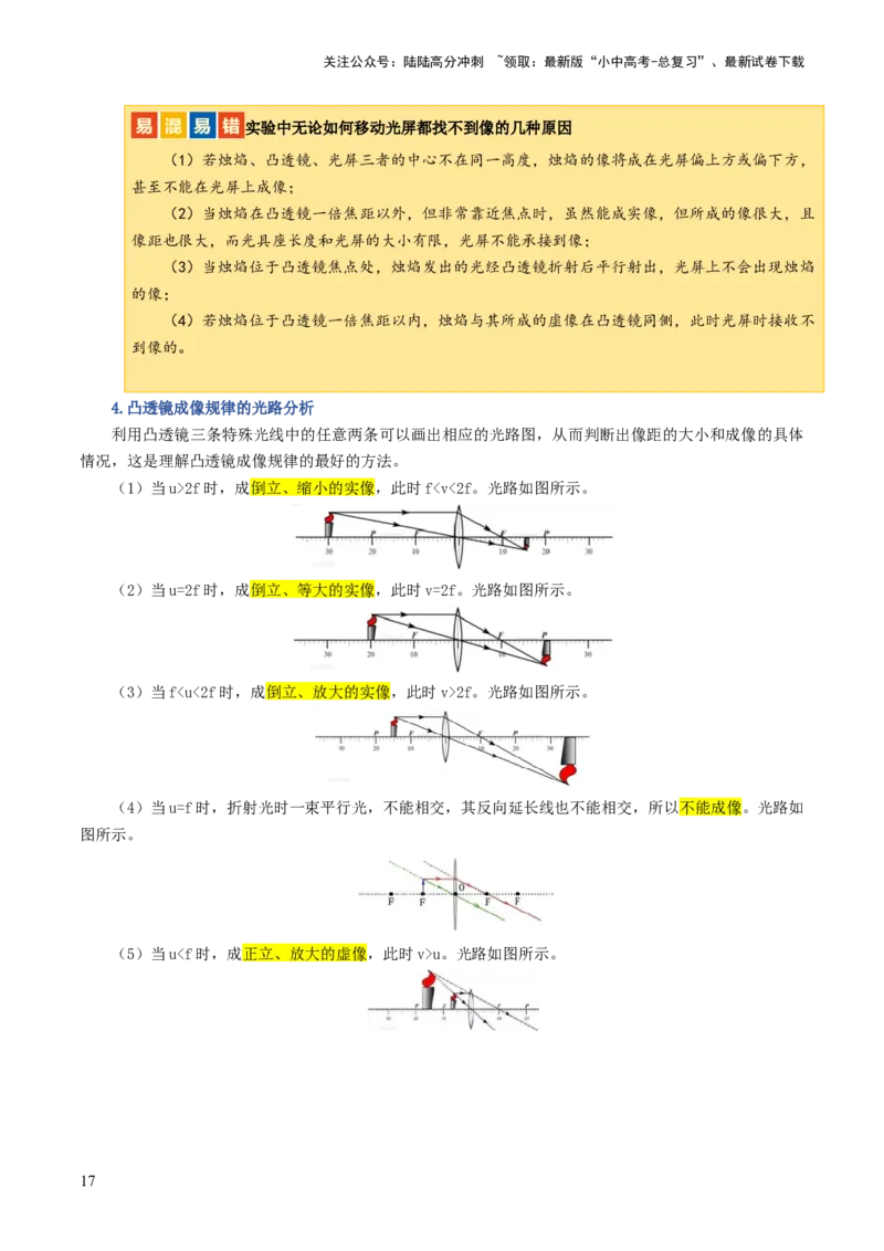 专题03透镜及其应用（讲义）（解析版）_02中考总复习（2026版更新中）_04-物理-中考总复习_2024年中考复习资料_一轮复习_课件+讲义+练习2024年中考物理一轮复习讲练测（全国通用）