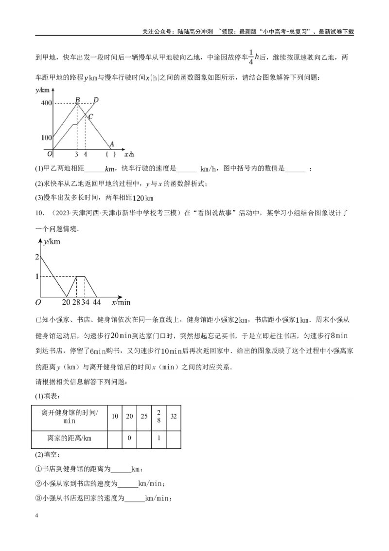 专题03函数、方程及不等式的应用（原卷版）_02中考总复习（2026版更新中）_02-数学-中考总复习_2024年中考复习资料_一轮复习资料_❤综合复习❤