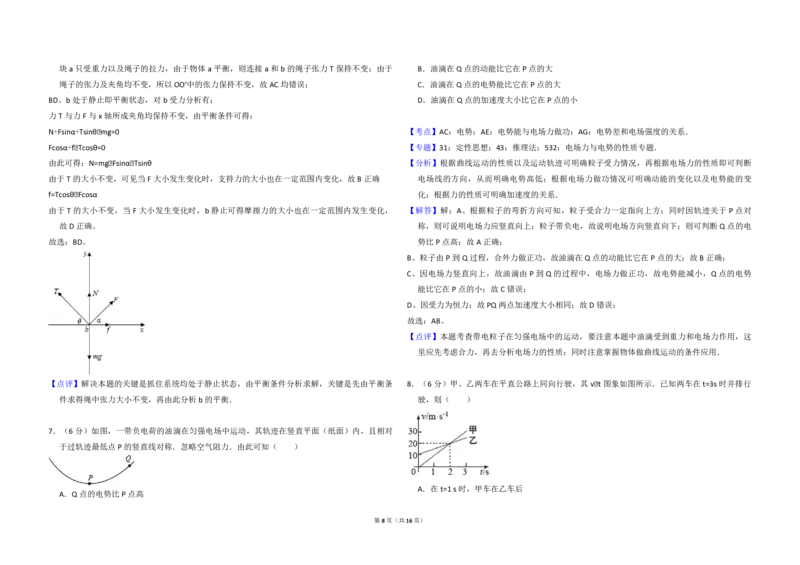 2016年高考真题物理（山东卷）（解析版）_全国卷+地方卷_4.物理_1.物理高考真题试卷_2008-2020年_地方卷_山东高考物理08-21_山东高考物理_A3版_pdf版