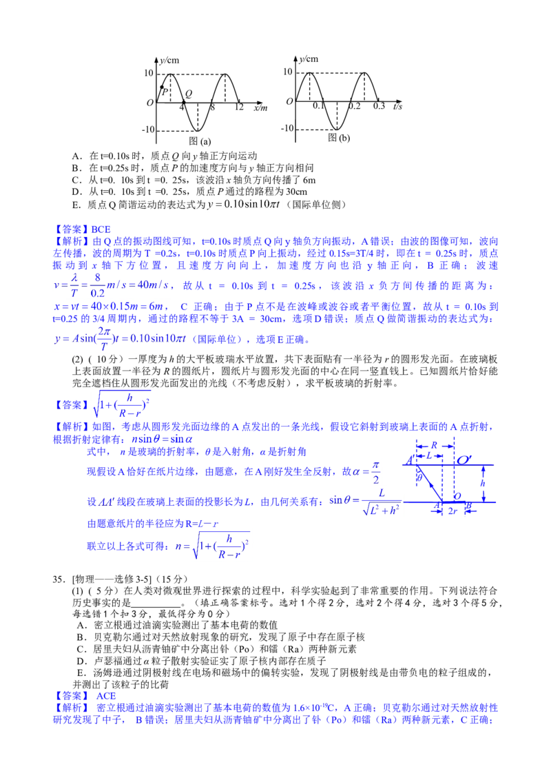 2014年高考贵州理综物理试题（答案）_全国卷+地方卷_4.物理_1.物理高考真题试卷_2008-2020年_地方卷_贵州高考物理08-20