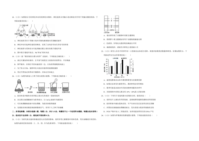 2015年江苏省高考生物试卷_全国卷+地方卷_6.生物_1.生物高考真题试卷_2008-2020年_地方卷_江苏高考生物07-20_A3word版_PDF版（赠送）