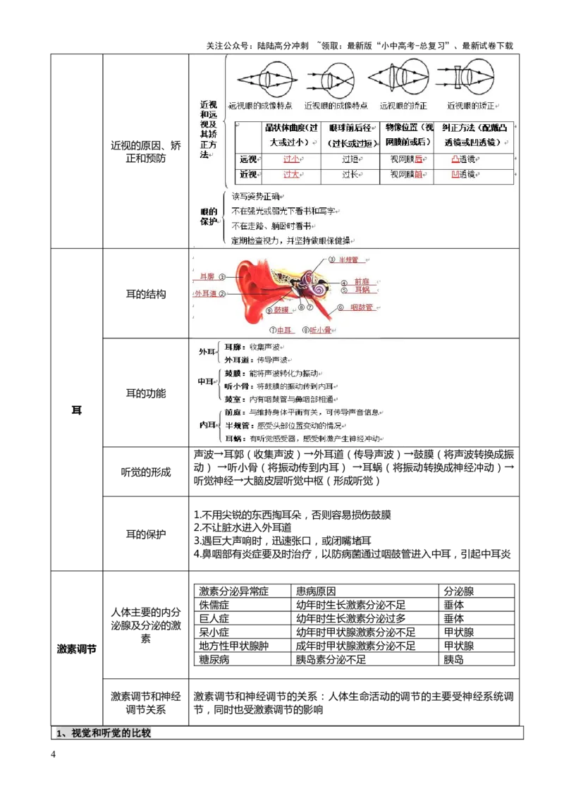 专题05人体生理与健康（二）（3大答题模板）（原卷版）_02中考总复习（2026版更新中）_08-生物-中考总复习_2025中考复习资料_2025年中考生物答题方法模板