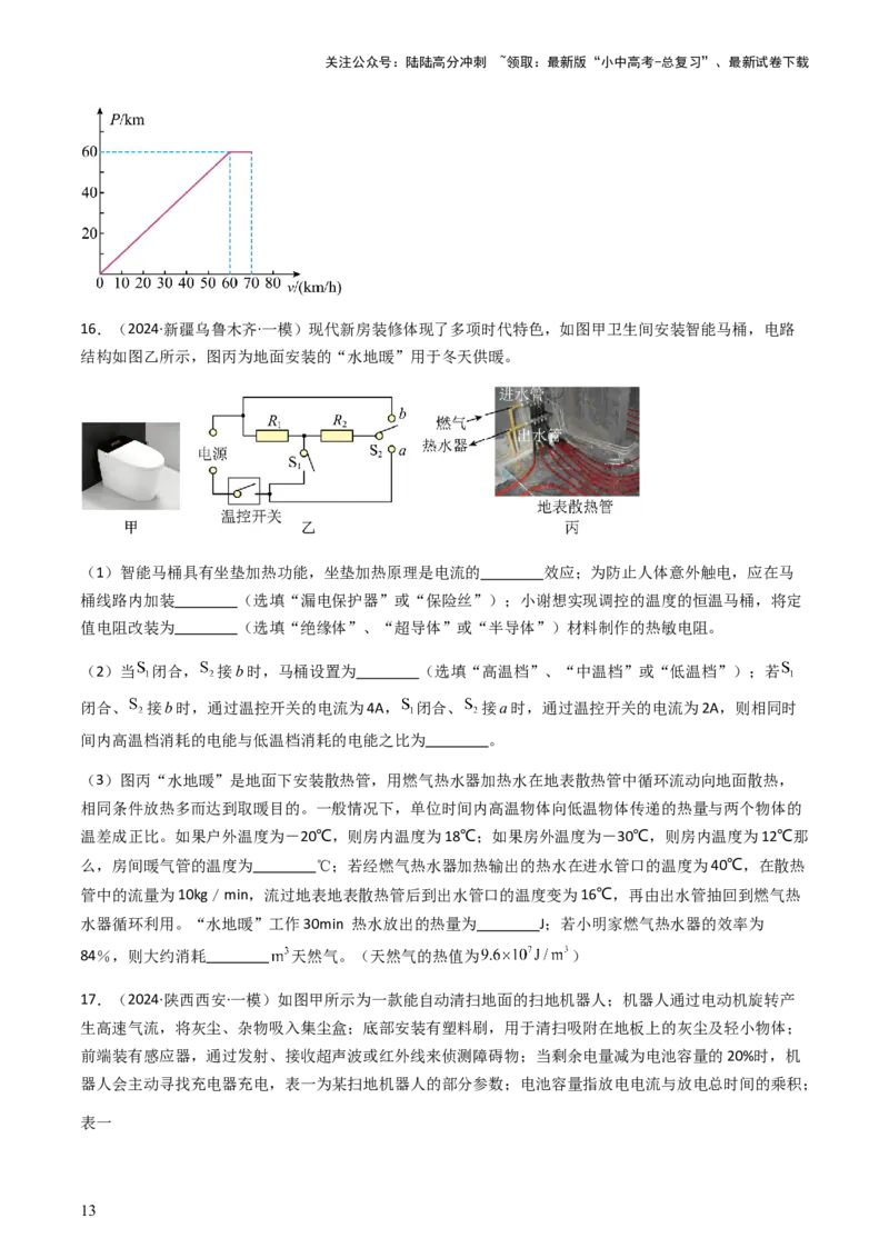 专题04综合能力题-备战2024年中考物理抢分秘籍（全国通用）（原卷版）_02中考总复习（2026版更新中）_04-物理-中考总复习_2024年中考复习资料_三轮复习_第二部分考前解题秘籍
