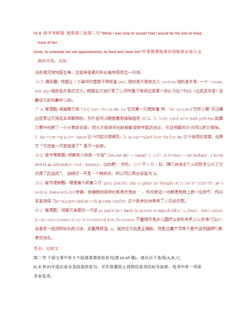 2015年浙江省高考英语（解析版）_全国卷+地方卷_3.英语_1.英语高考真题试卷_2008-2020年_地方卷_浙江高考英语（题08-21，听力17-19）_A4word版_PDF版（赠送）