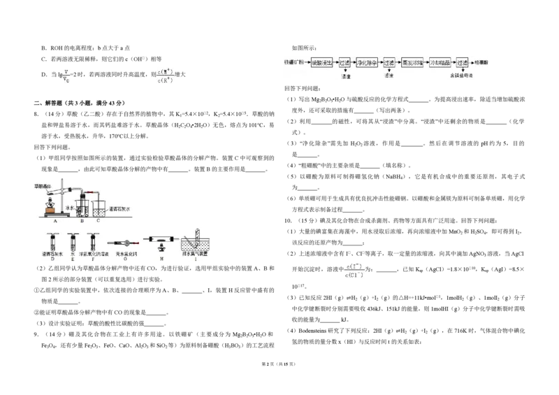 2015年全国统一高考化学试卷（新课标Ⅰ）（解析版）_全国卷+地方卷_5.化学_1.化学高考真题试卷_2008-2020年_全国卷_全国统一高考化学（新课标ⅰ）2008-2021_A3word版_PDF版（赠送）
