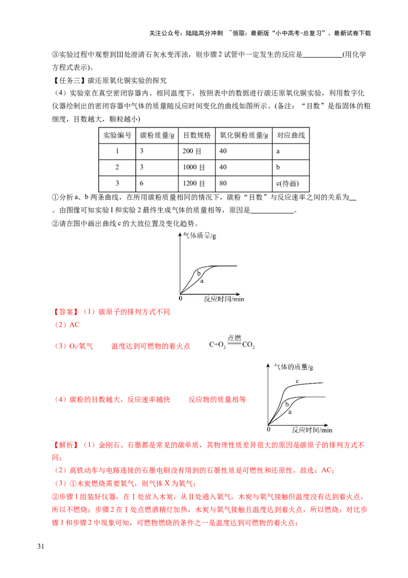 专题05碳和碳的氧化物（练习）（解析版）_02中考总复习（2026版更新中）_05-化学-中考总复习_2025年中考复习资料_2025中考化学一轮复习讲义+课件_练习_专题05碳和碳的氧化物（练习）