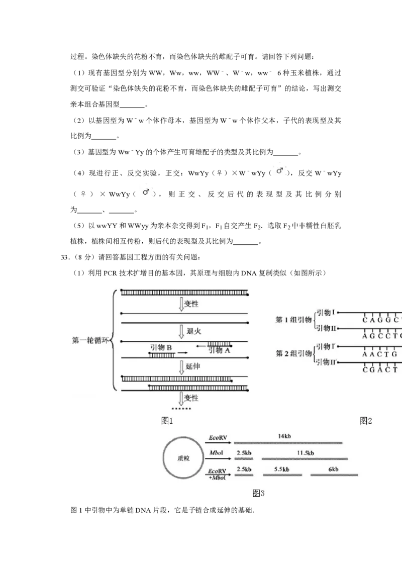 2011年江苏省高考生物试卷_全国卷+地方卷_6.生物_1.生物高考真题试卷_2008-2020年_地方卷_江苏高考生物07-20_A4word版_PDF版（赠送）