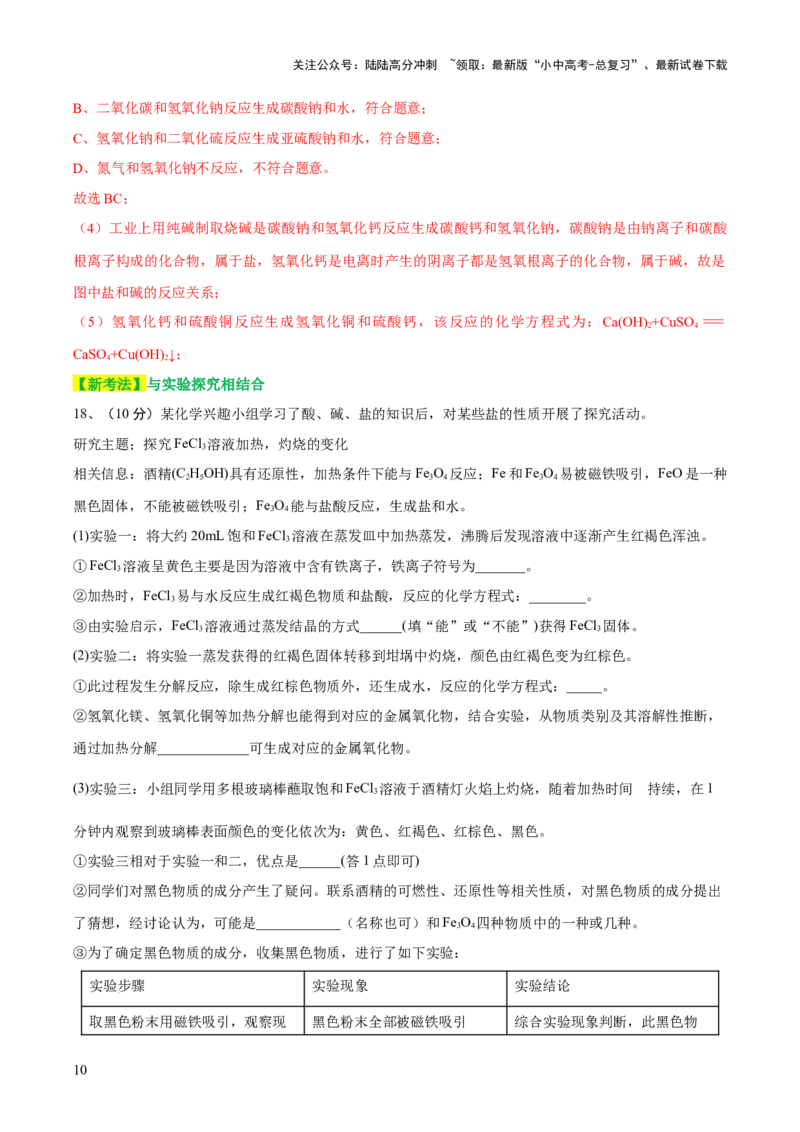 专题08盐化肥（测试）-2024年中考化学一轮复习讲练测（全国通用）（解析版）_02中考总复习（2026版更新中）_05-化学-中考总复习_2024年中考复习资料_一轮复习资料