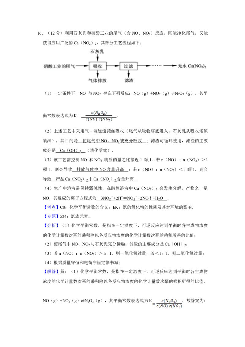 2012年江苏省高考化学试卷解析版_全国卷+地方卷_5.化学_1.化学高考真题试卷_2008-2020年_地方卷_江苏高考化学2008-2020_A4word版