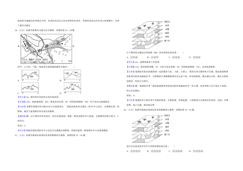 2016年江苏省高考地理试卷解析版_全国卷+地方卷_8.地理_1.地理高考真题试卷_2008-2020年_地方卷_江苏高考地理08-21_A3word版_PDF版（赠送）