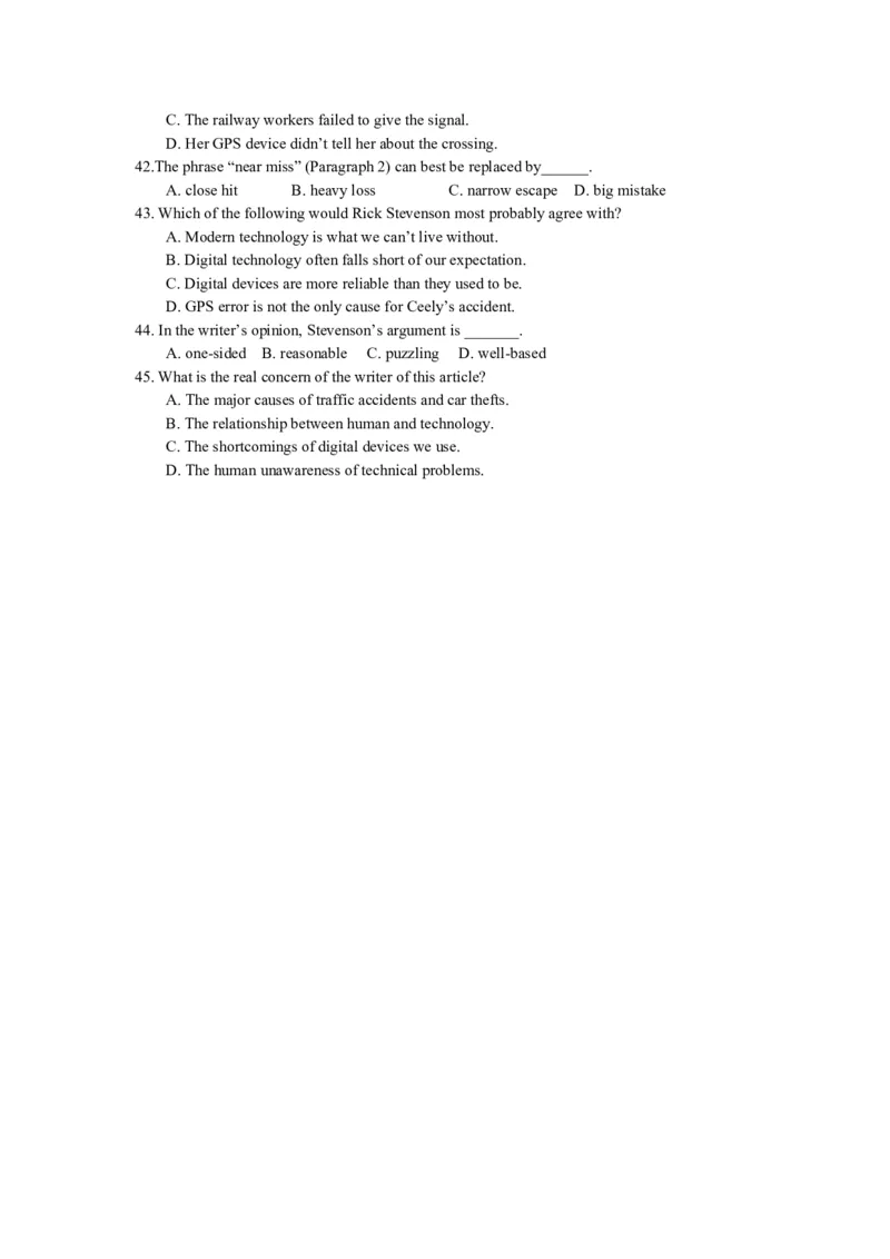 2011年浙江省高考英语（原卷版）_全国卷+地方卷_3.英语_1.英语高考真题试卷_2008-2020年_地方卷_浙江高考英语（题08-21，听力17-19）_A4word版