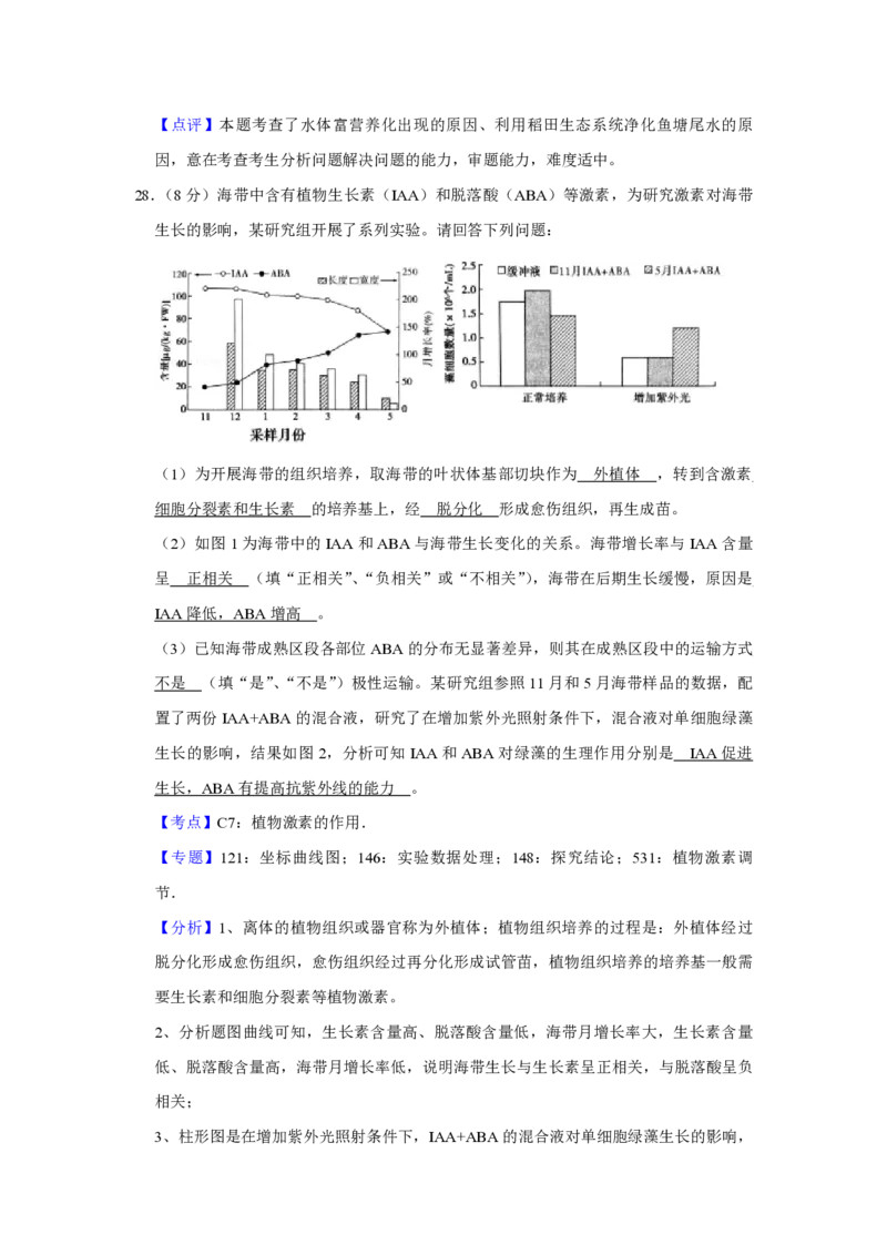 2016年江苏省高考生物试卷解析版_全国卷+地方卷_6.生物_1.生物高考真题试卷_2008-2020年_地方卷_江苏高考生物07-20_A4word版_PDF版（赠送）