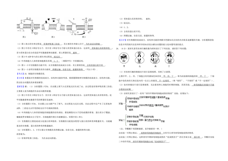 2014年江苏省高考生物试卷解析版_全国卷+地方卷_6.生物_1.生物高考真题试卷_2008-2020年_地方卷_江苏高考生物07-20_A3word版