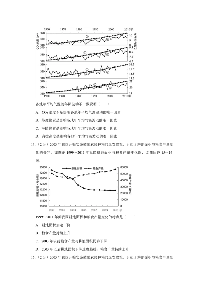 2013年江苏省高考地理试卷_全国卷+地方卷_8.地理_1.地理高考真题试卷_2008-2020年_地方卷_江苏高考地理08-21_A4word版_PDF版（赠送）