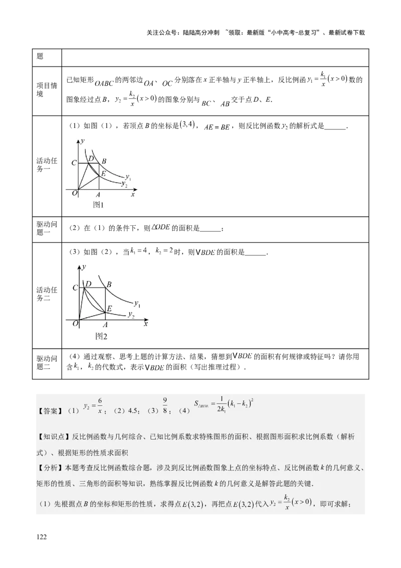 专题05反比例函数（5大模块知识梳理+5大考点+3大易错点）解析版_02中考总复习（2026版更新中）_02-数学-中考总复习_2025中考复习资料_2025年中考数学一轮知识梳理