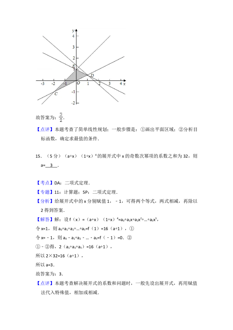 2015年全国统一高考数学试卷（理科）（新课标Ⅱ）（解析版）_全国卷+地方卷_2.数学_1.数学高考真题试卷_2008-2020年_地方卷_辽宁省高考数学08-22_数学（理科）