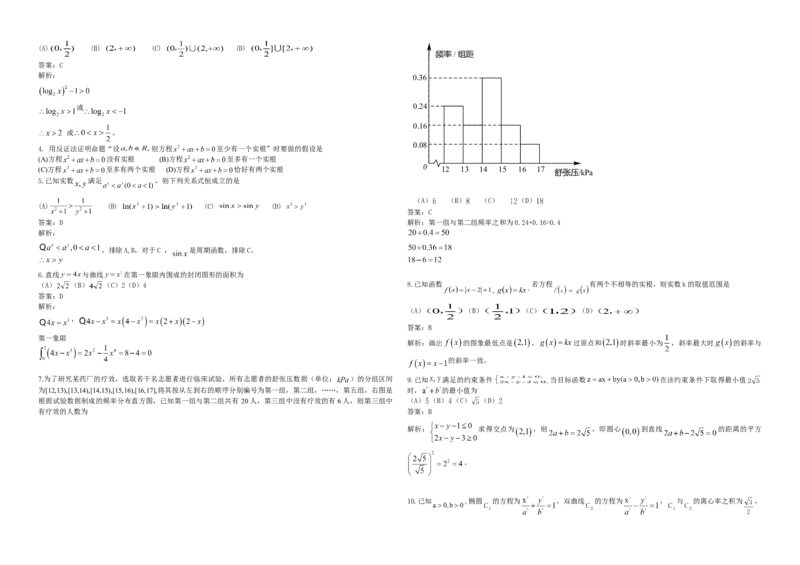 2014年高考真题数学理（山东卷）（解析版）_全国卷+地方卷_2.数学_1.数学高考真题试卷_2008-2020年_地方卷_山东高考数学08-22_A3版