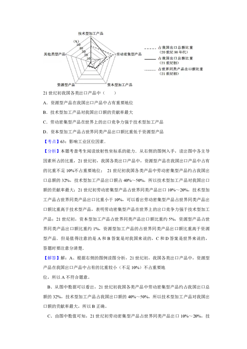 2011年江苏省高考地理试卷解析版_全国卷+地方卷_8.地理_1.地理高考真题试卷_2008-2020年_地方卷_江苏高考地理08-21_A4word版_PDF版（赠送）