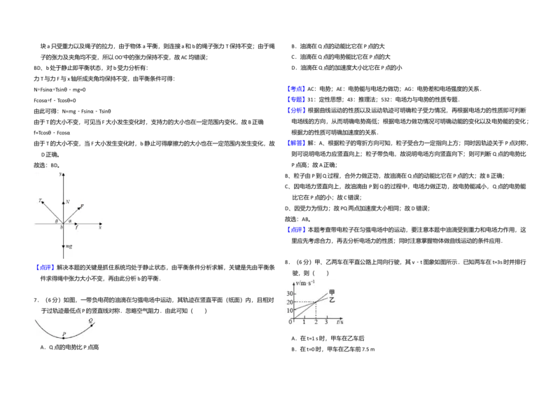 2016年全国统一高考物理试卷（新课标Ⅰ）（解析版）_全国卷+地方卷_4.物理_1.物理高考真题试卷_2008-2020年_全国卷物理_全国统一高考物理（新课标ⅰ）08-21_A3word版