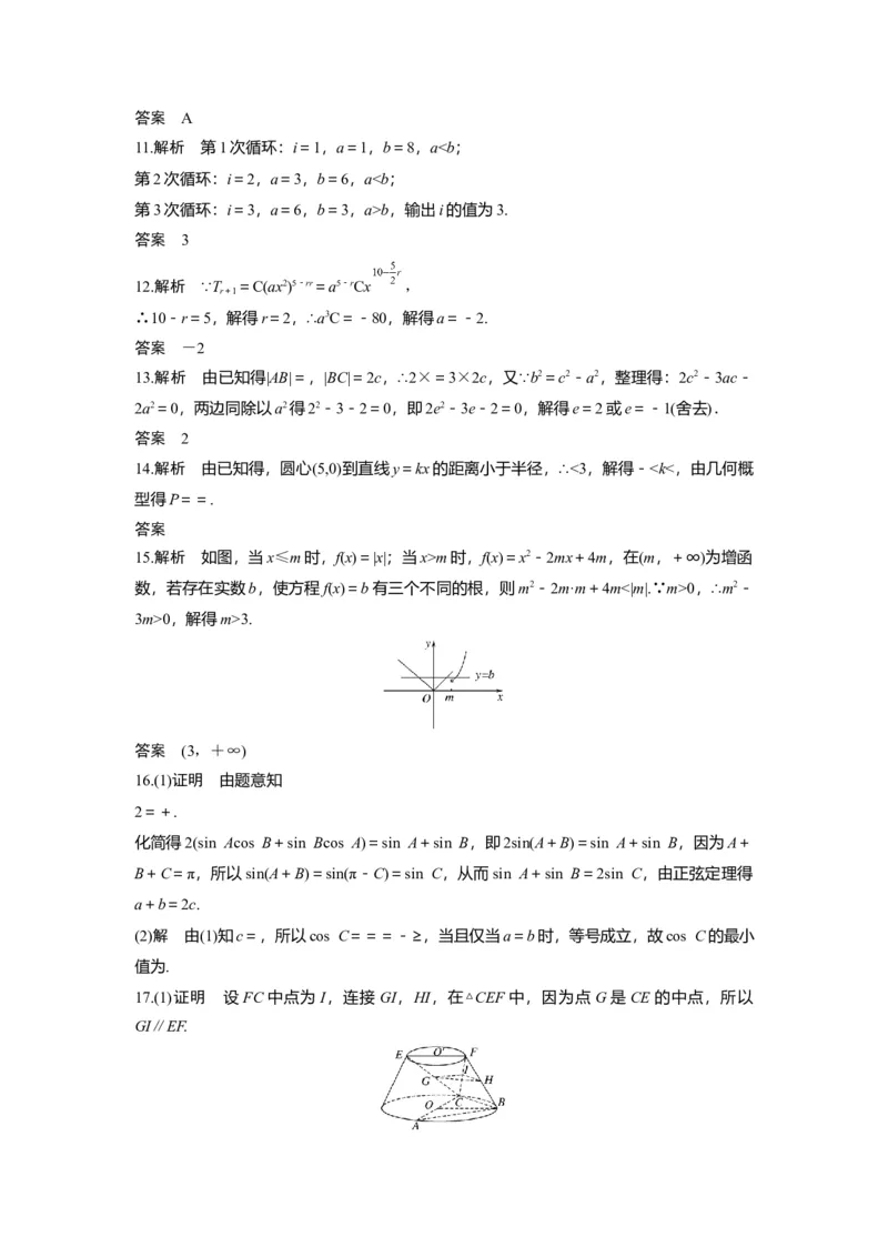2016年高考真题数学理（山东卷）（解析版）_全国卷+地方卷_2.数学_1.数学高考真题试卷_2008-2020年_地方卷_山东高考数学08-22_A4版