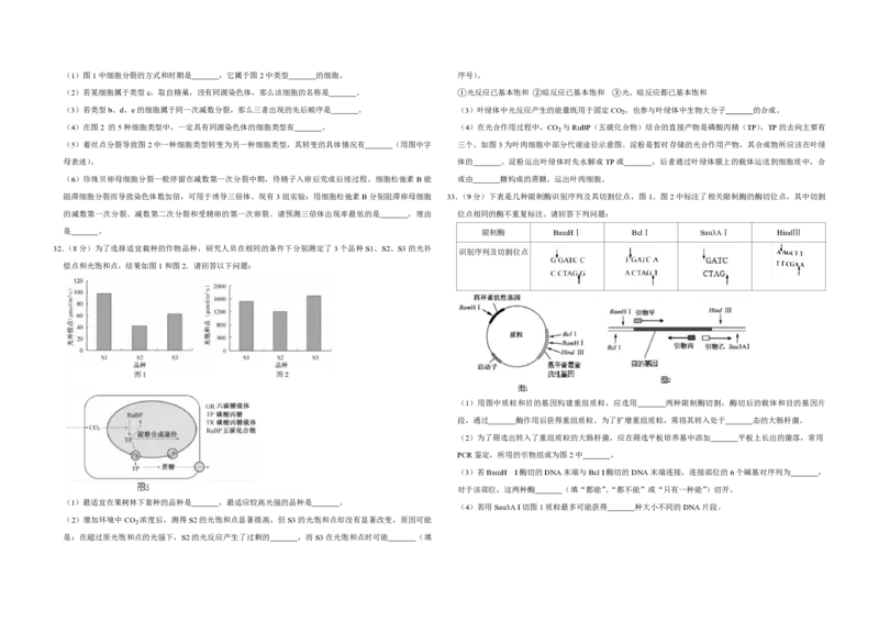 2016年江苏省高考生物试卷_全国卷+地方卷_6.生物_1.生物高考真题试卷_2008-2020年_地方卷_江苏高考生物07-20_A3word版_PDF版（赠送）