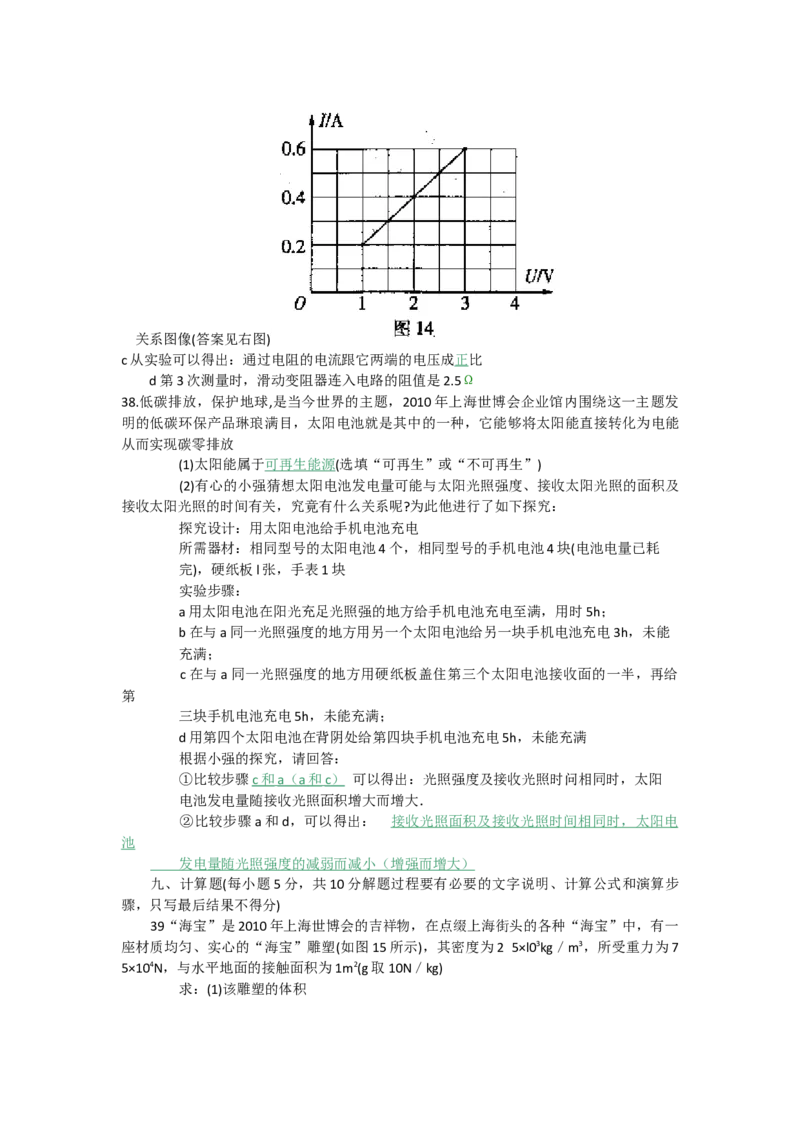 2010年山西省中考物理真题及答案_❤山西历年中考真题_4.山西中考物理2008-2025