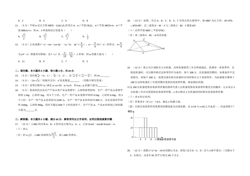 2016年全国统一高考数学试卷（理科）（新课标Ⅰ）（原卷版）_全国卷+地方卷_2.数学_1.数学高考真题试卷_2008-2020年_地方卷_福建高考数学07-22_A3word版