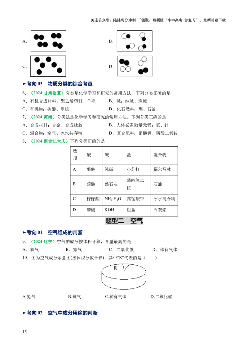 专题04空气氧气（讲义）（原卷版）_02中考总复习（2026版更新中）_05-化学-中考总复习_2025年中考复习资料_2025中考化学一轮复习讲义+课件_讲义_专题04空气氧气（讲义）