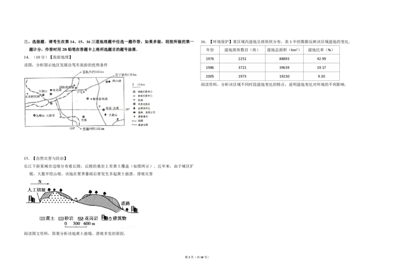 2011年全国统一高考地理真题（新课标）（解析版）_全国卷+地方卷_8.地理_1.地理高考真题试卷_2008-2020年_全国卷_全国统一高考地理（新课标ii）08-21_A3word版_PDF（赠送）