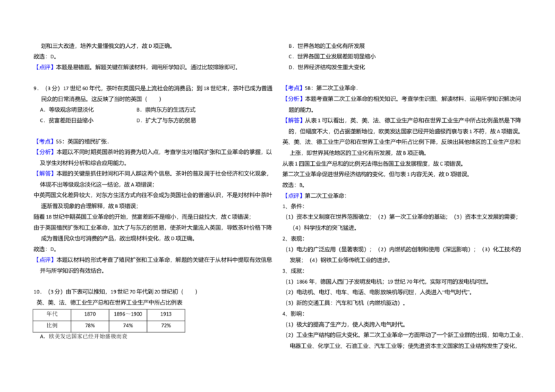 2015年全国统一高考历史试卷（新课标Ⅱ）（解析版）_全国卷+地方卷_7.历史_1.历史高考真题试卷_2008-2020年_全国卷_全国统一高考历史（新课标ⅱ）08-21_A3word版